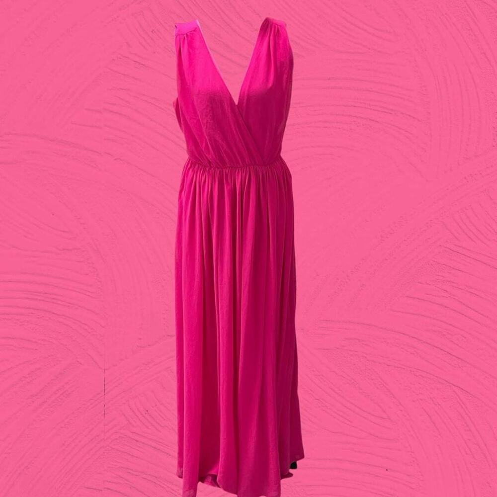 Miss Avenus Hot Pink Fuchsia Maxi Dress